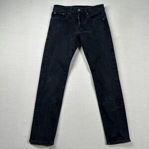 Levis 512 Premium Jeans Womens 28x30 (fits 26x27) Charcoal Wash Taper Whiskering
